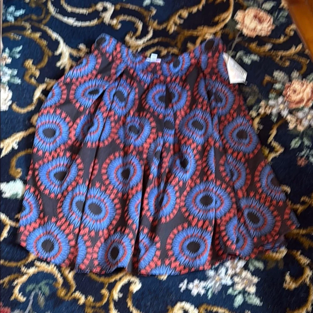 LuLaRoe Vibrant‎ Black and Blue Madison Skirt
